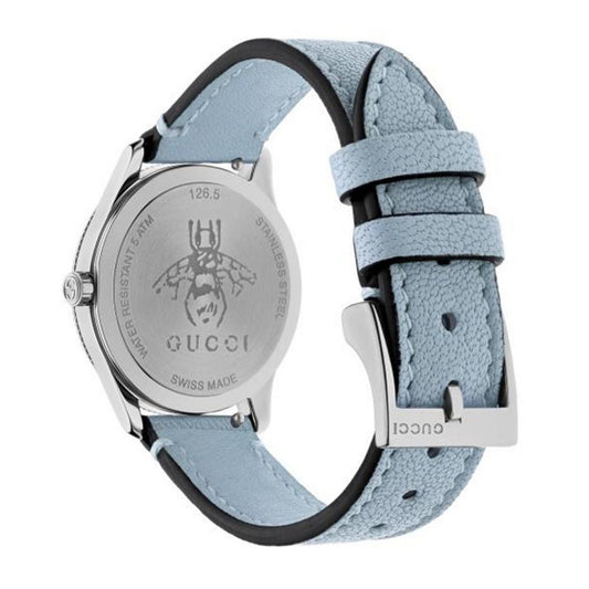 Women's Swiss G-Timeless Slim Light Blue Leather Strap Watch 29mm