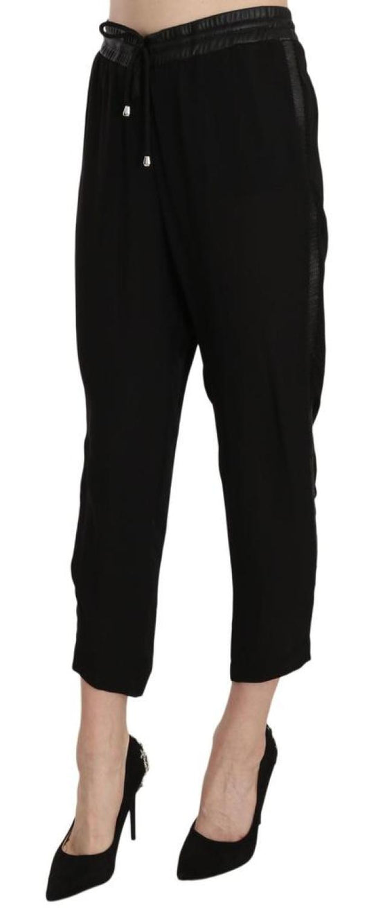 Guess Polyester High Waist Cropped Trousers Women's Pants