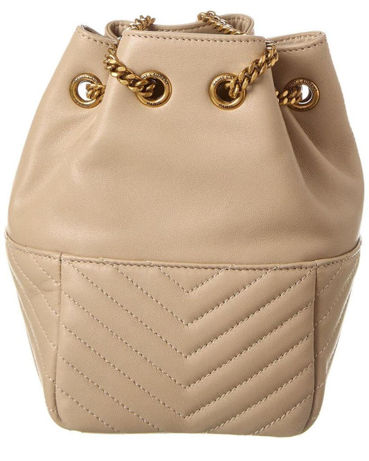 Saint Laurent Joe Mini Quilted Leather Bucket Bag