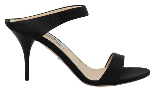 Prada Leather Sandals Stiletto Heels Open Toe Women's Shoes