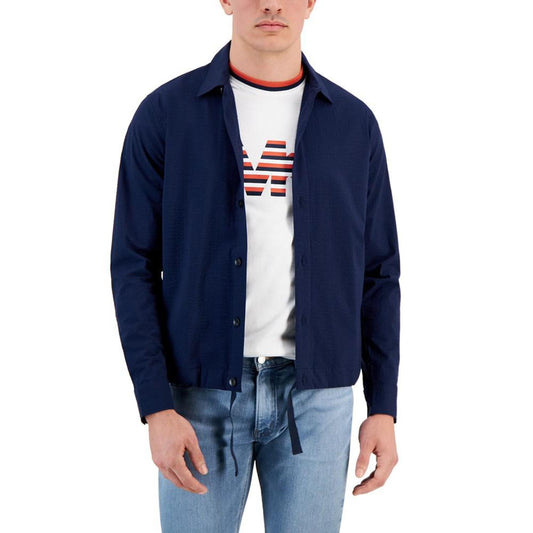 Men's Seersucker Shirt Jacket