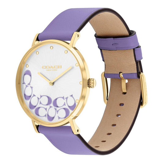 Women's Perry C's Purple Leather Strap Watch, 36mm