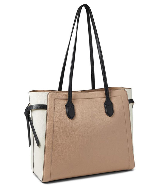 Knott Color-Blocked Pebbled Leather Large Tote
