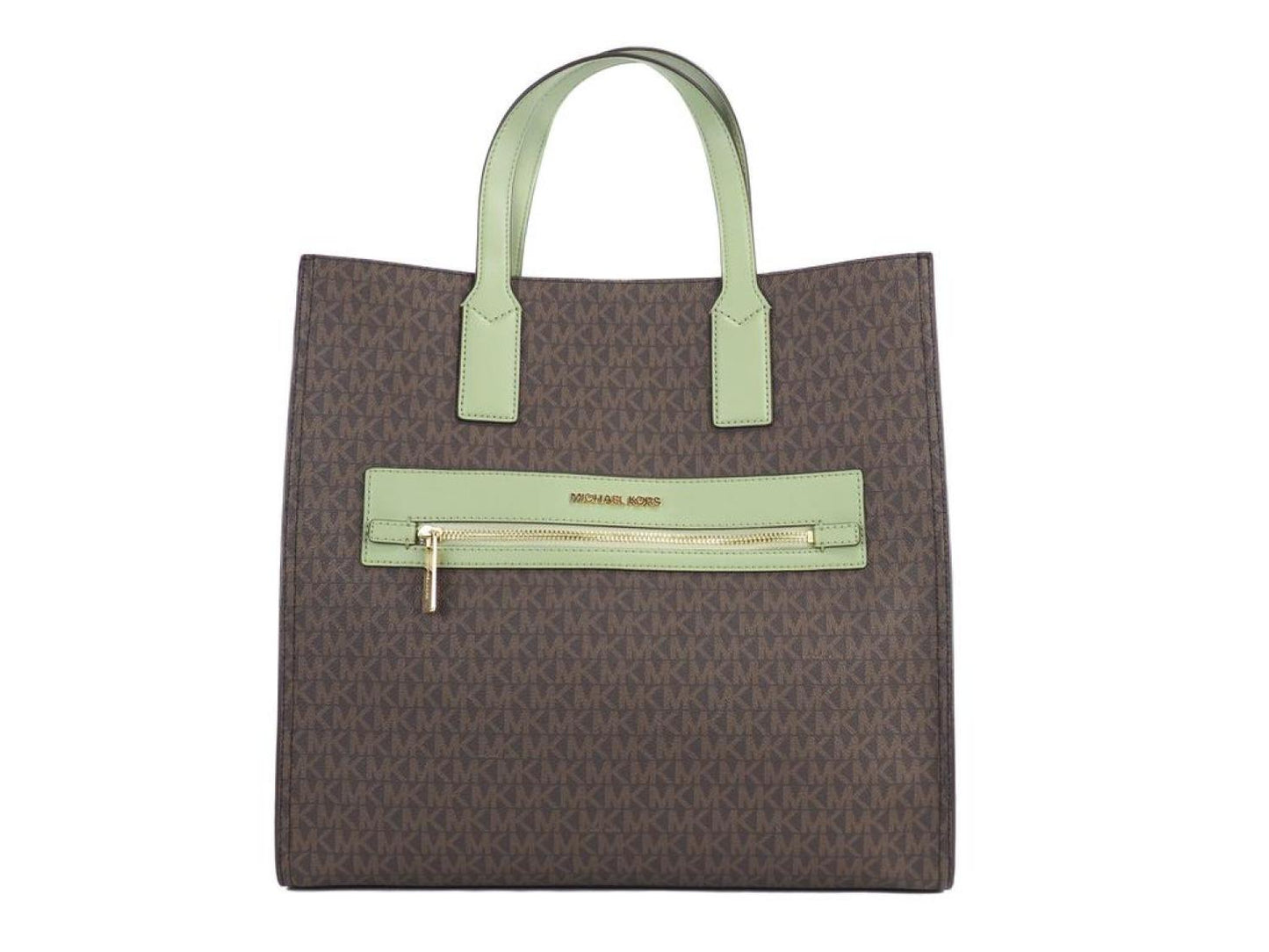 Michael Kors Kenly Large PVC Sage North South Tote Computer Women's Handbag