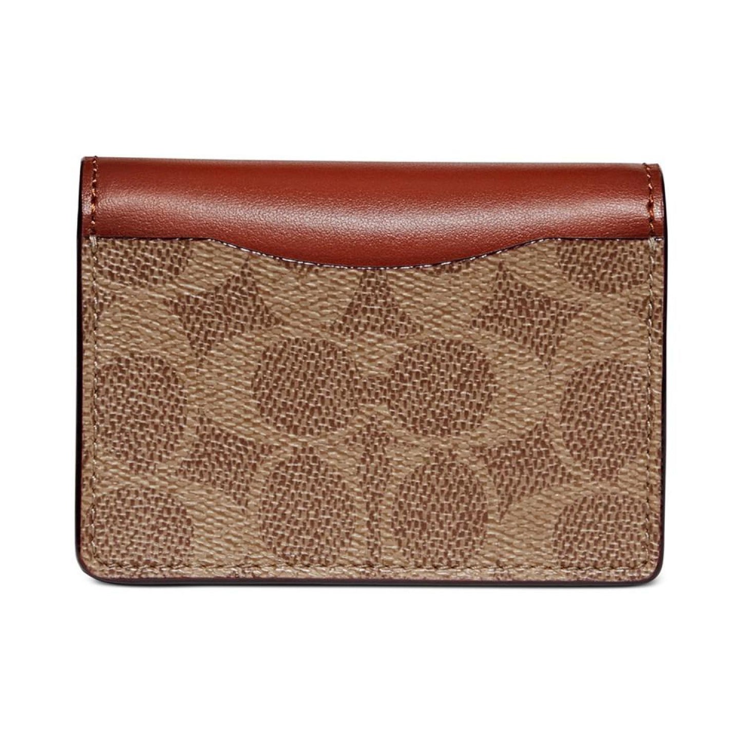 Colorblock Coated Canvas Signature Half Flap Card Case