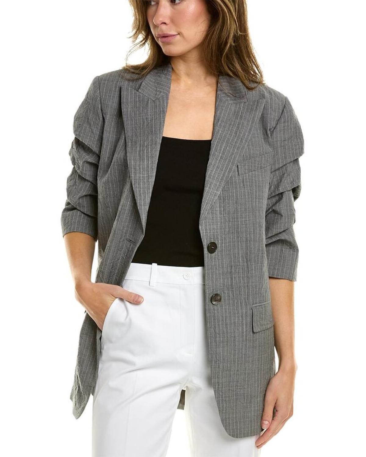 Michael Kors Pinstripe Crush Wool Blazer