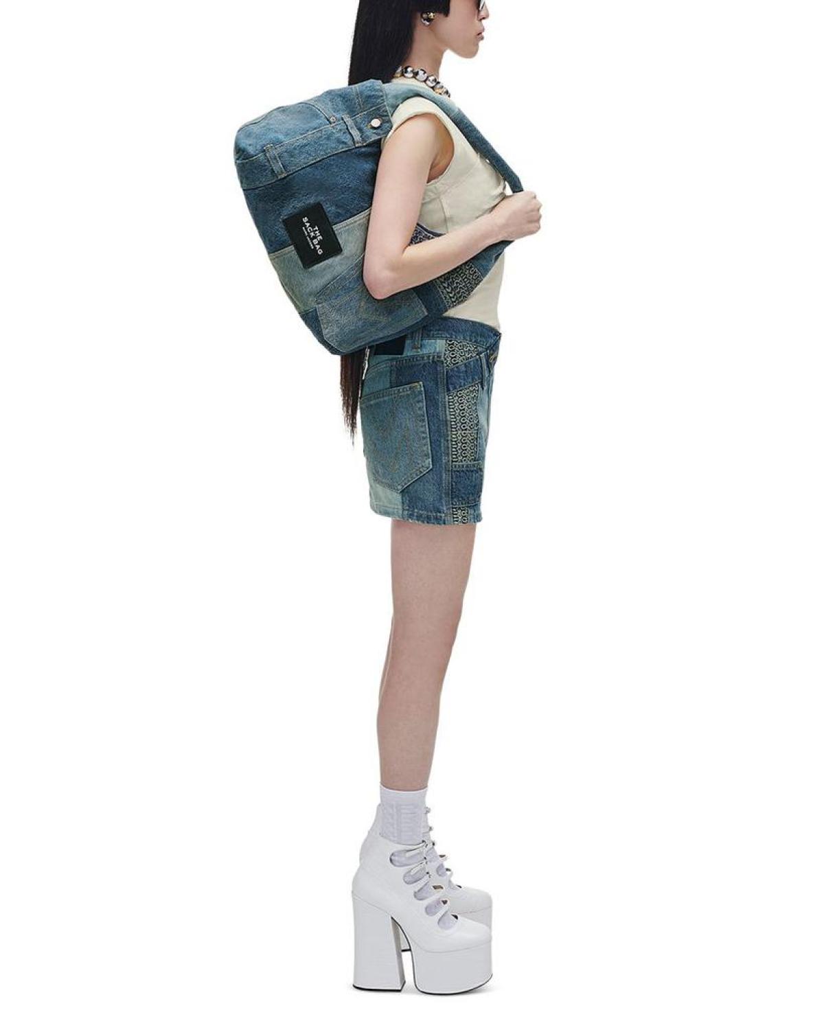 The Deconstructed Denim Sack Bag