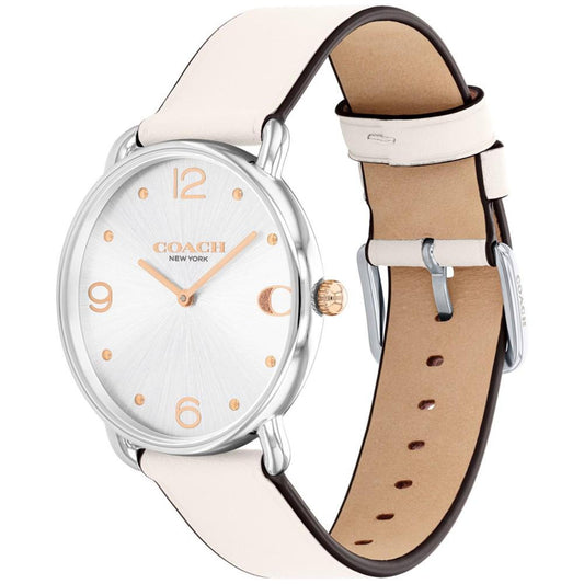 Women's Elliot Chalk White Leather Strap Watch, 36mm