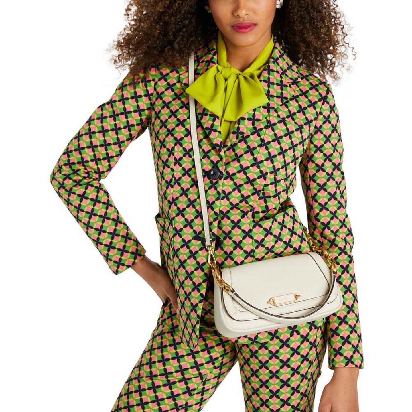 Gramercy Pebbled Leather Medium Flap Shoulder Bag