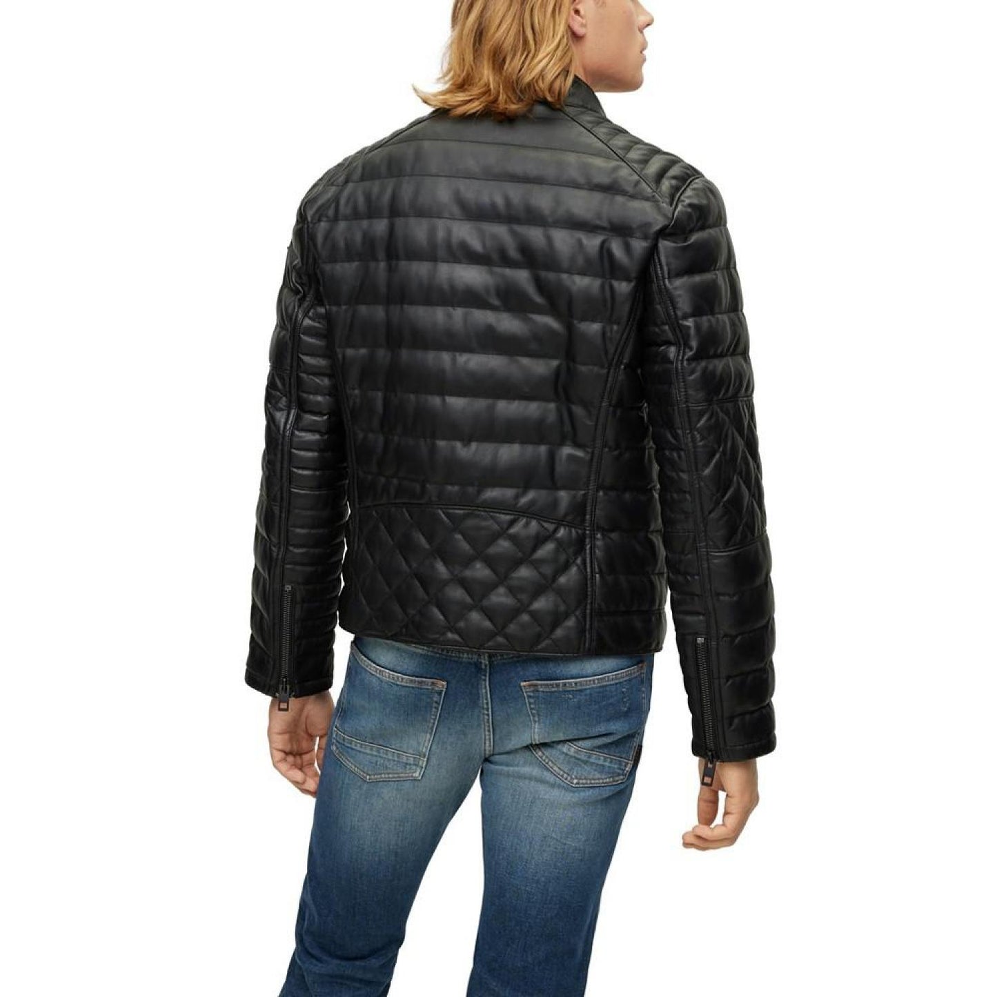 Men's Nappa Leather Stand Collar Jacket