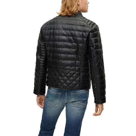 Men's Nappa Leather Stand Collar Jacket