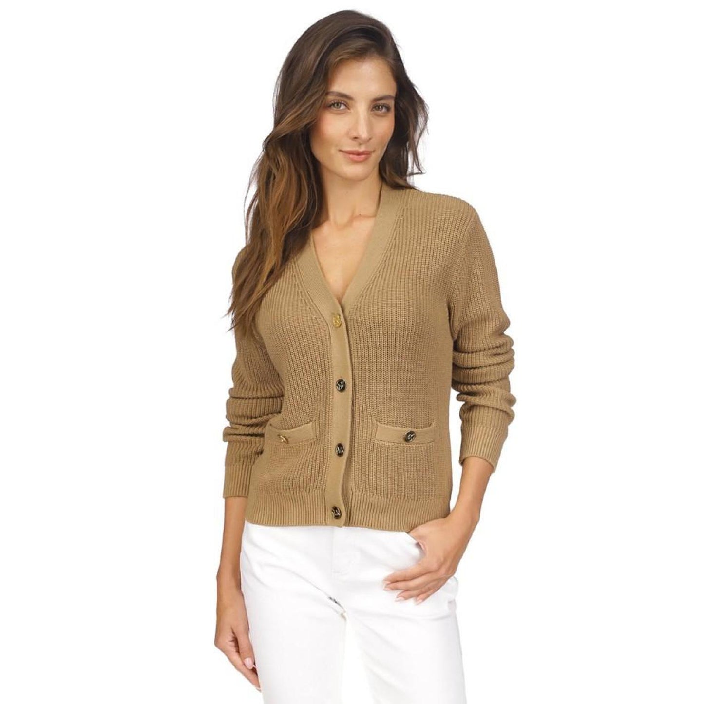 Women's V-Neck Signature-Snap Cardigan