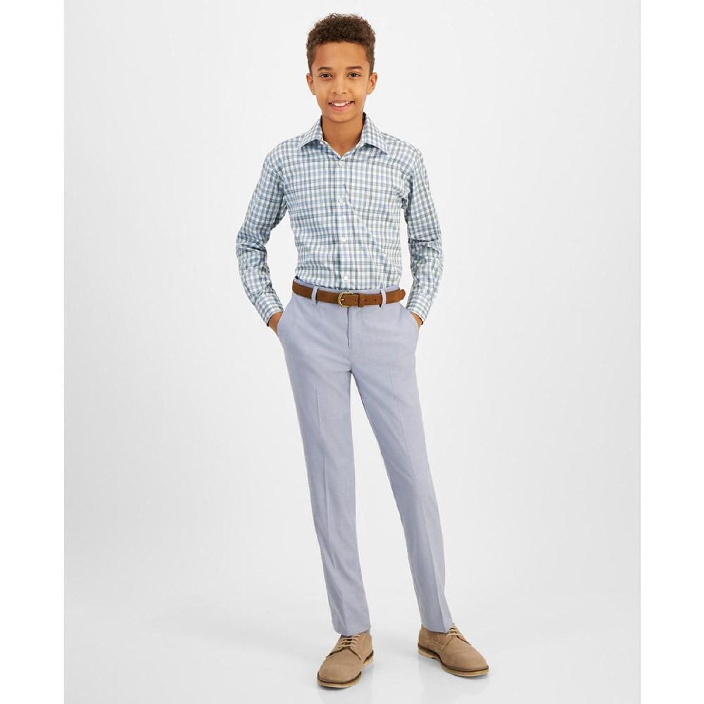 Big Boys Classic Fit Stretch Dress Shirt