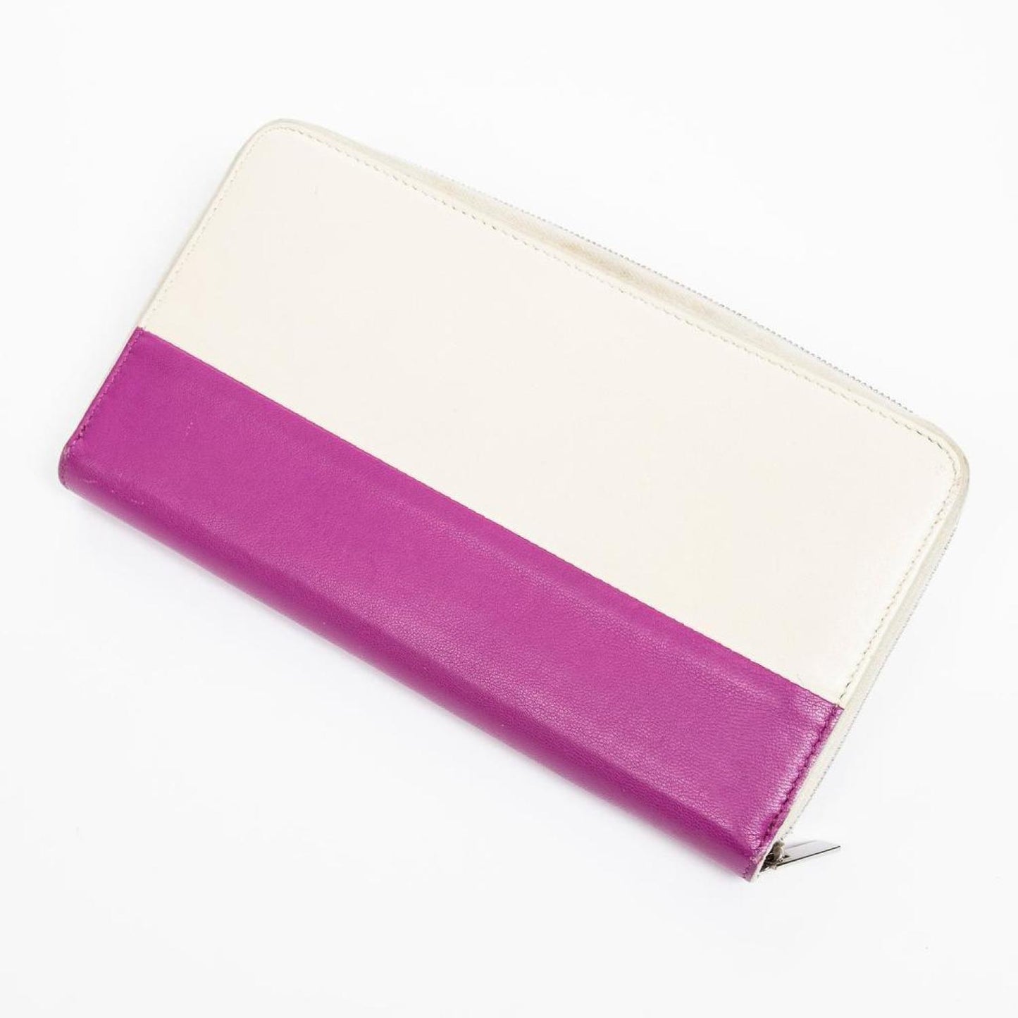 Bicolor Zip Around Wallet