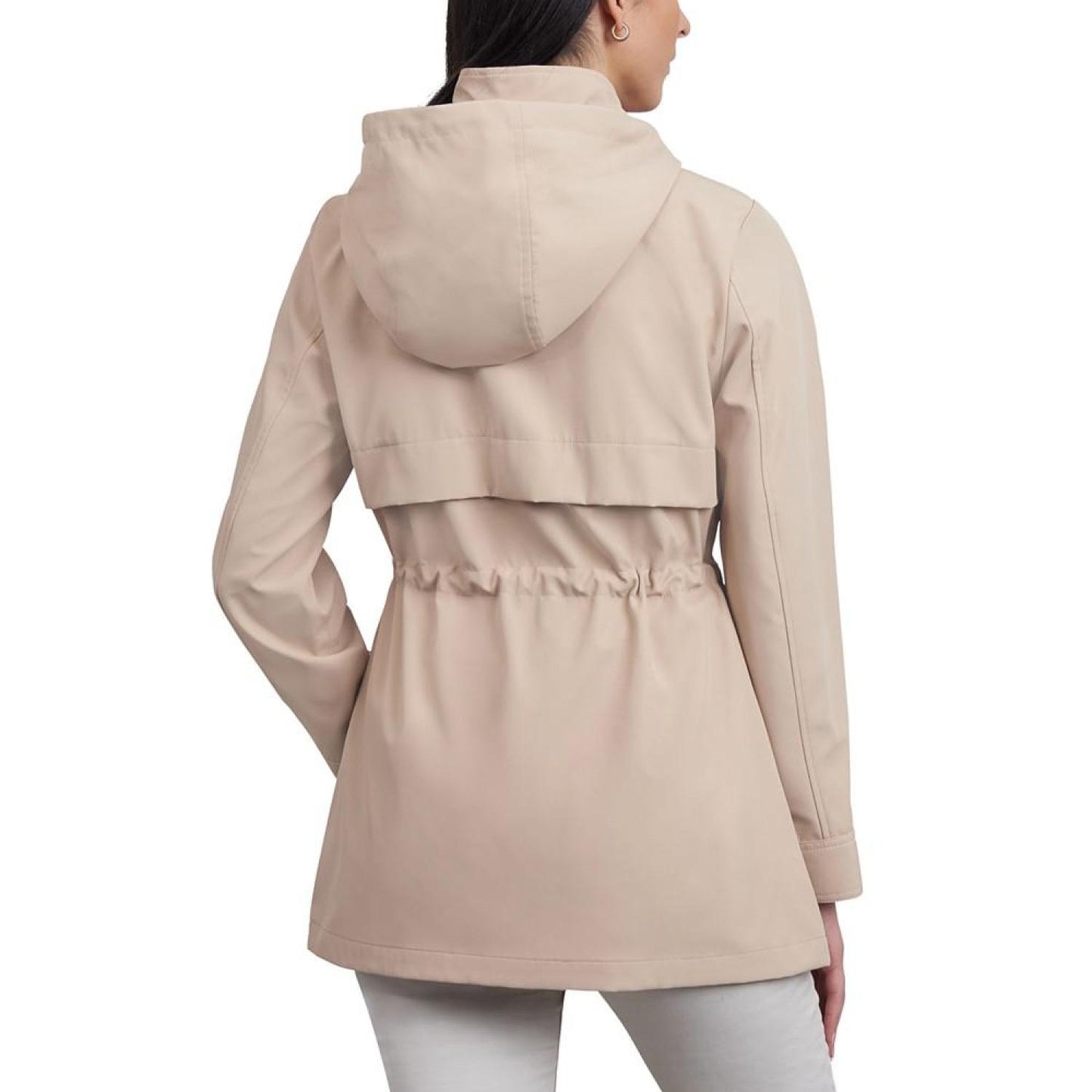 Women's Petite Hooded Water-Resistant Anorak Coat, Created for Macy's
