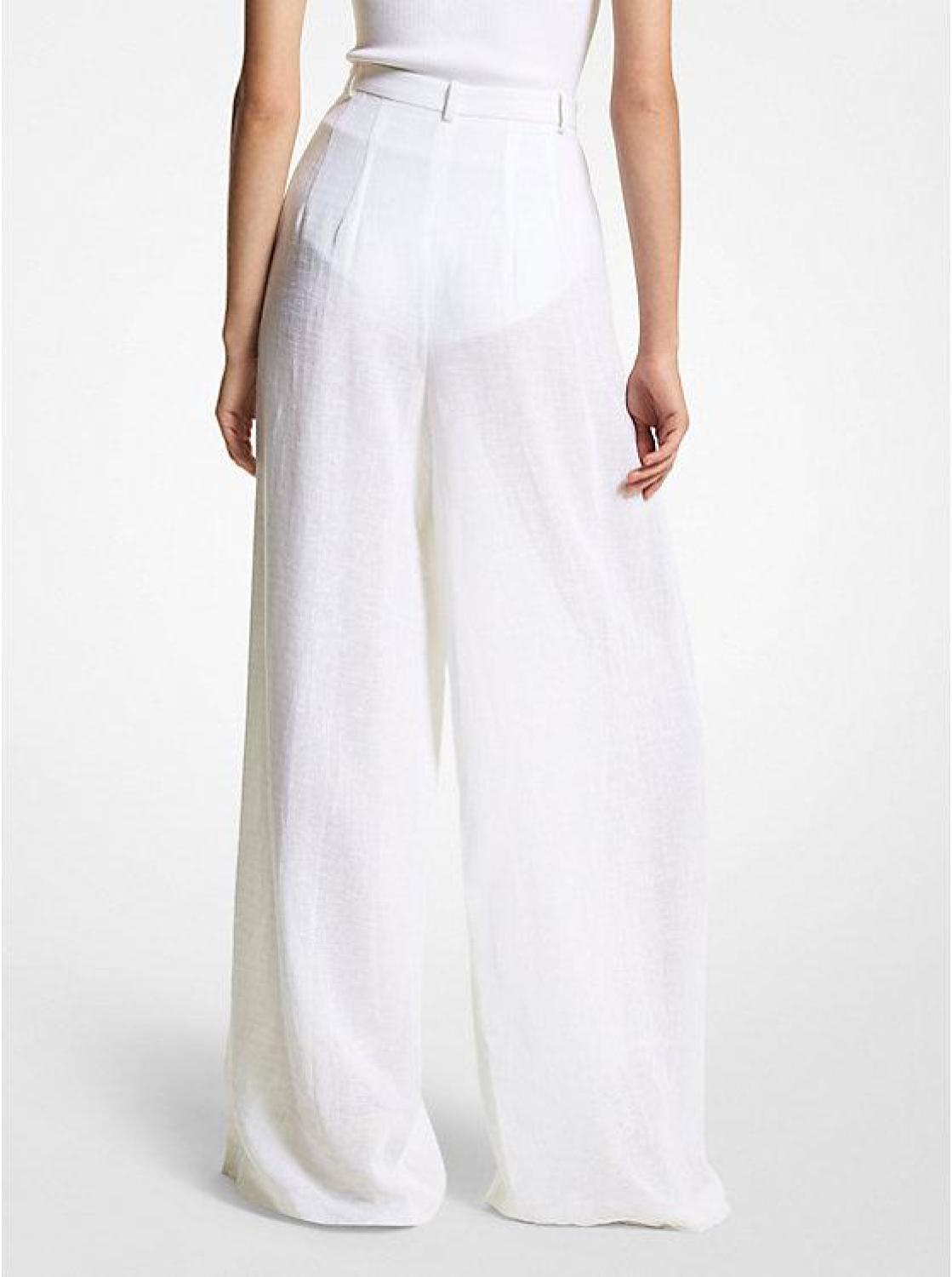 Linen Gauze Palazzo Pants