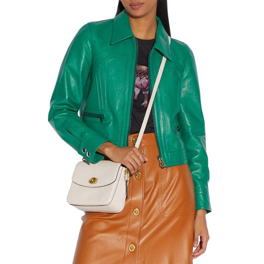 Polished Pebbled Leather Cassie Crossbody 19