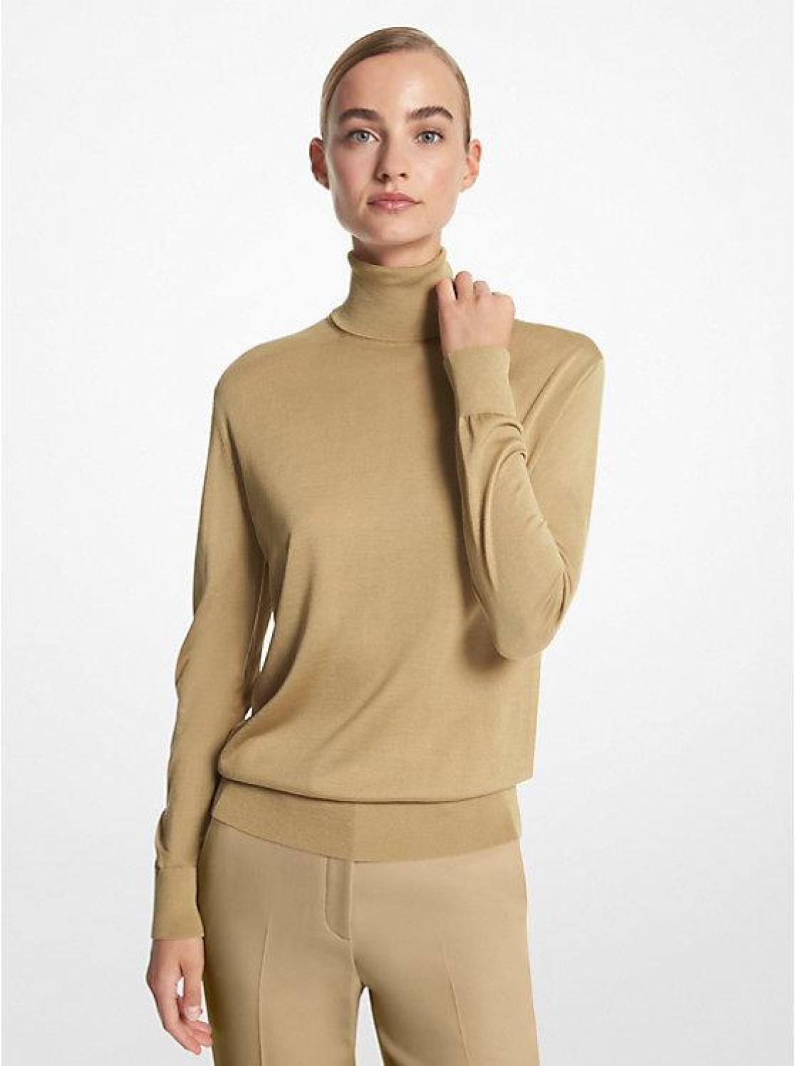 Joan Featherweight Silk Turtleneck Sweater
