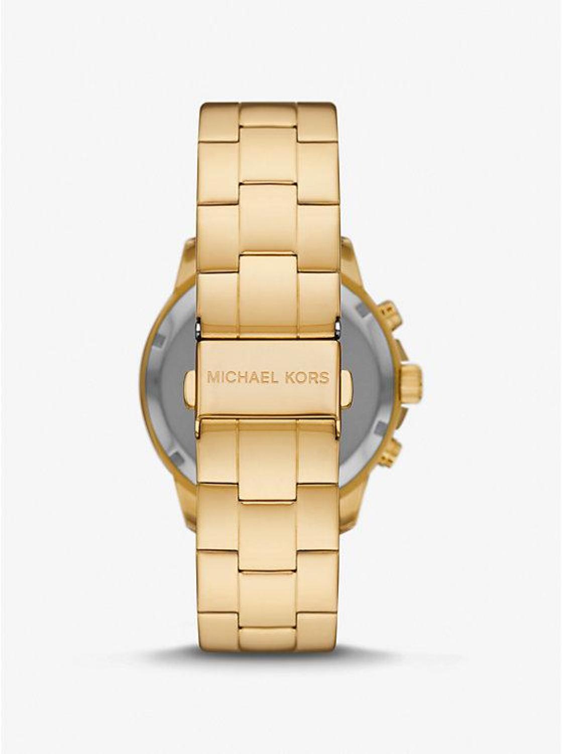 Oversized Bryn Pavé Gold-Tone Watch