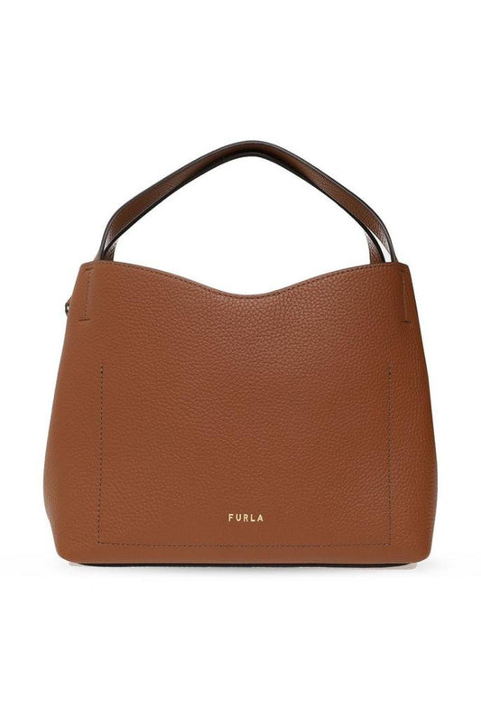 Furla Small Logo-Plaque Tote Bag