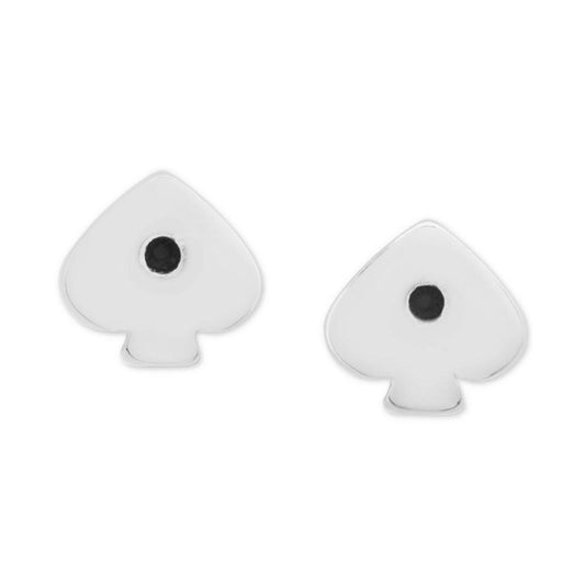 Silver-Tone Pavé & Large Crystal Round Stud Earrings