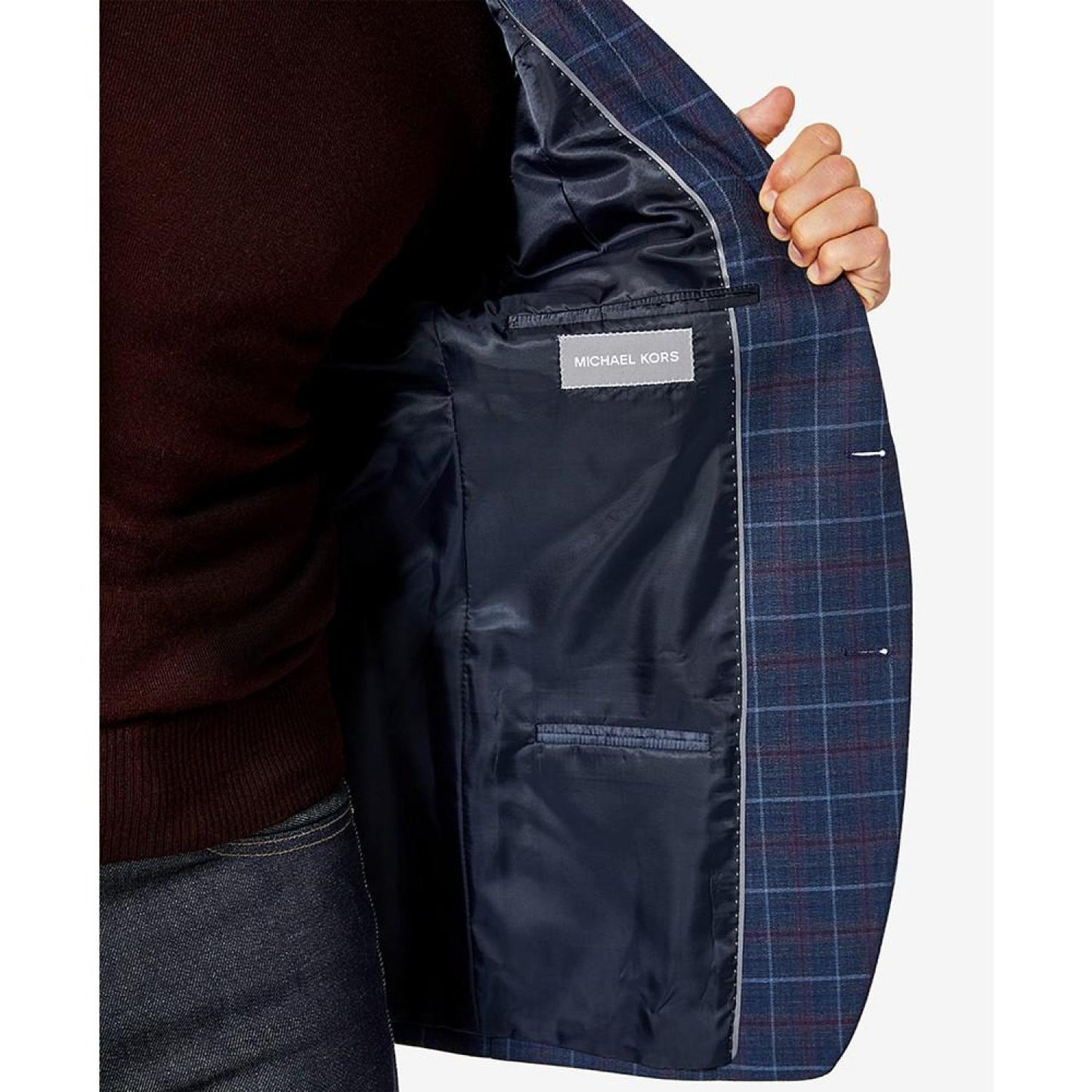 Men's Modern-Fit Pattern Check Sport Coats