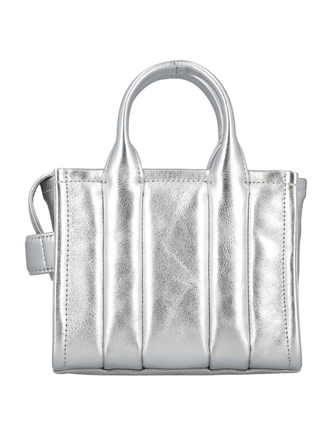 Marc Jacobs Logo Patch Metallic Effect Tote Bag