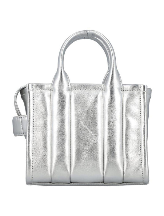 Marc Jacobs Logo Patch Metallic Effect Tote Bag