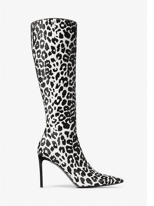 Tatjana Leopard Print Calf Hair Boots