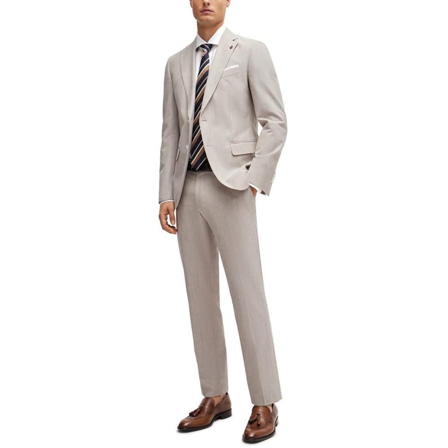Men's Micro-Patterned Slim-Fit Jacket