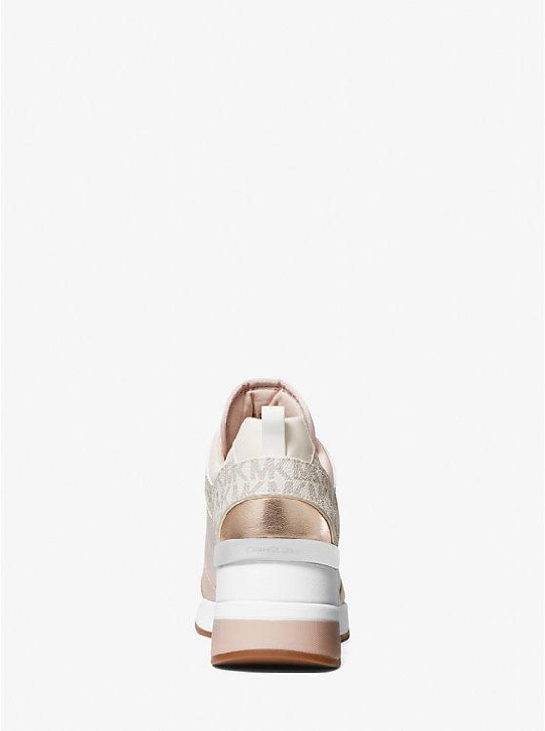 Georgie Leather and Logo Trainer