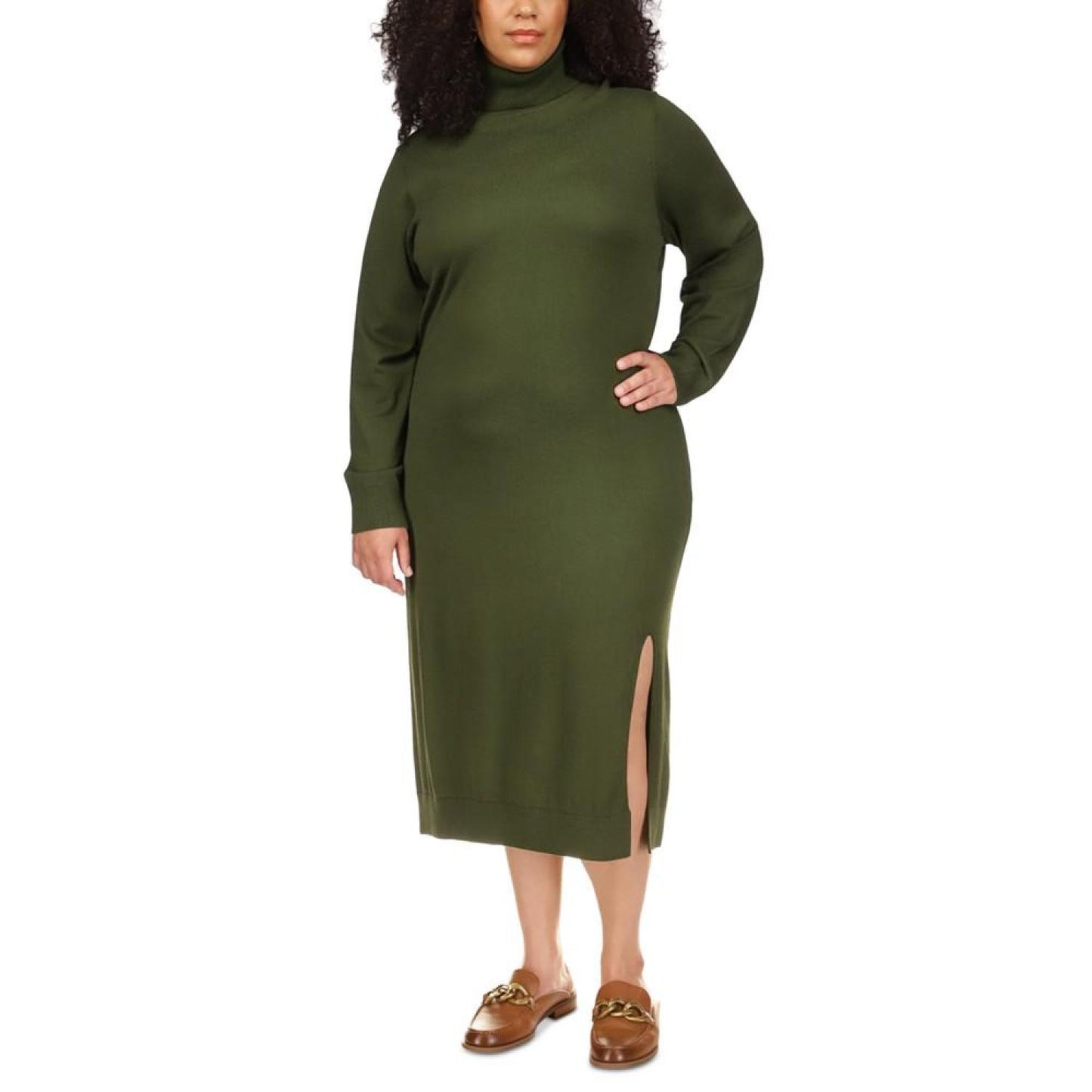 Plus Size Turtleneck Sweater Dress