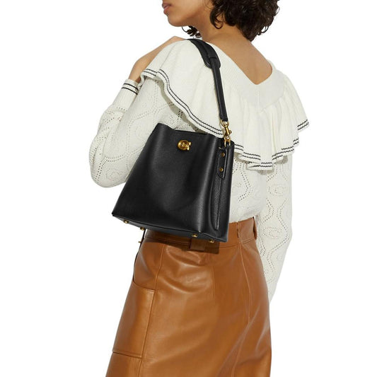 Willow Leather Bucket Bag