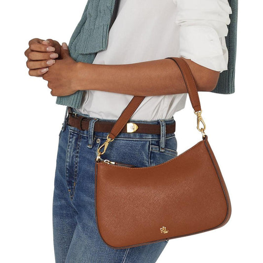 Crosshatch Leather Medium Danni Shoulder Bag