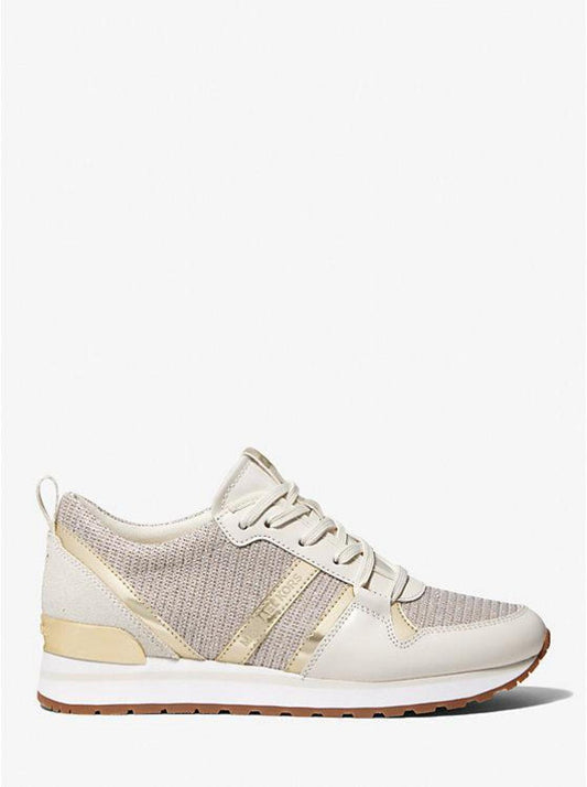 Dash Glitter Chain Mesh and Leather Trainer