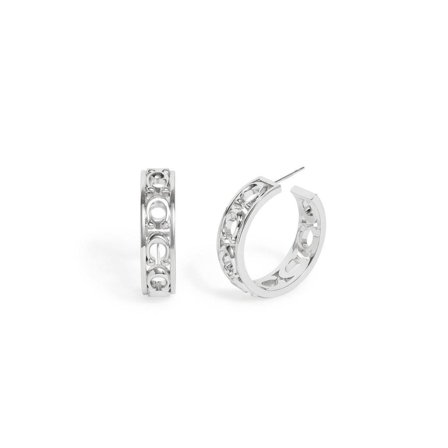Open Work Hoop Earrings