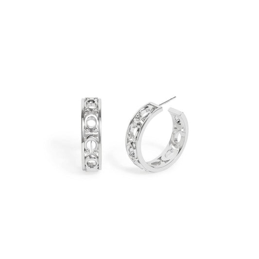 Open Work Hoop Earrings