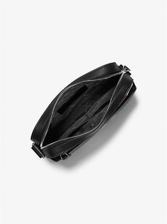 Cooper Logo Stripe and Faux Leather Crossbody Bag