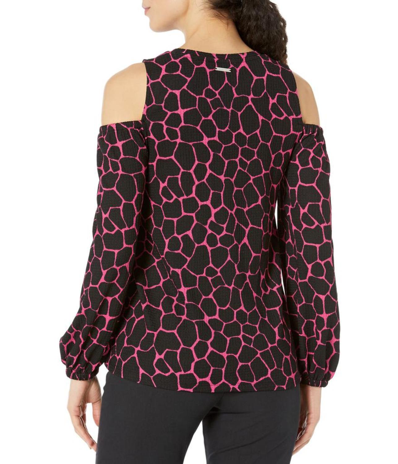 Giraffe Cold-Shoulder Blouse