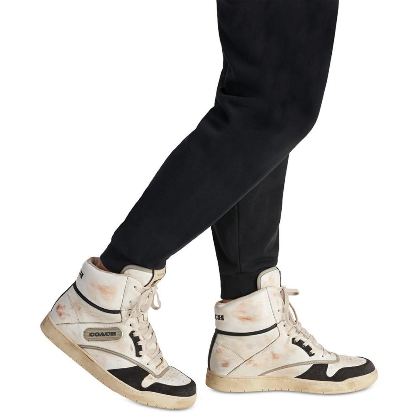 Men's Distressed High Top Sneakers