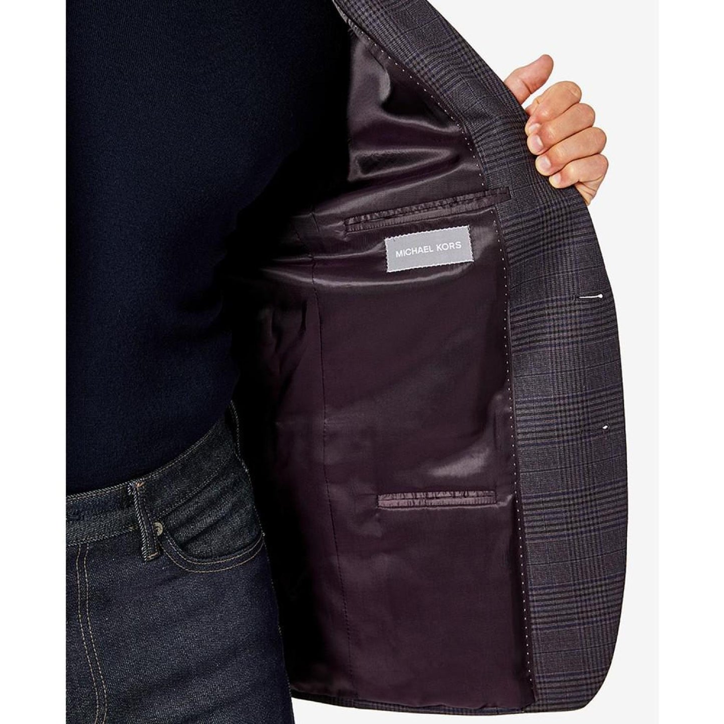 Men's Modern-Fit Pattern Check Sport Coats