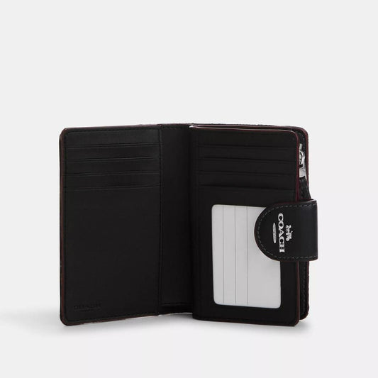 Coach Outlet Medium Corner Zip Wallet In Signature Denim