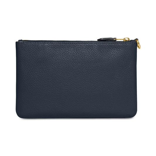 Polished Pebble Leather Small Zip-Top Wristlet