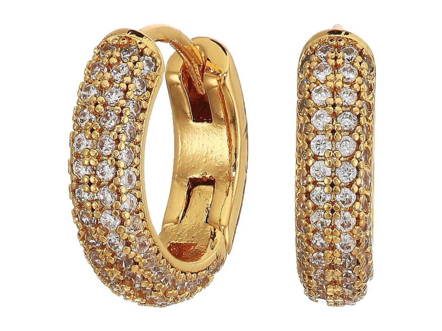 Brilliant Statements Pave Mini Huggies Earrings