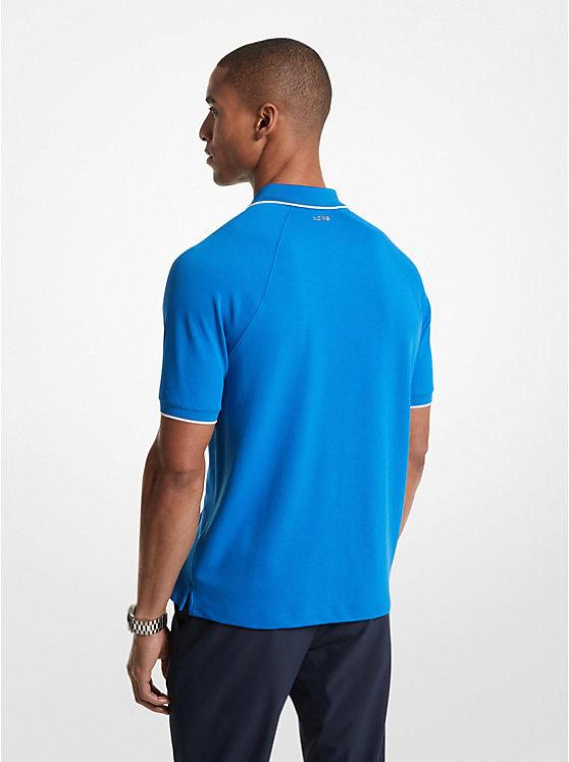 Stretch Knit Half-Zip Polo Shirt
