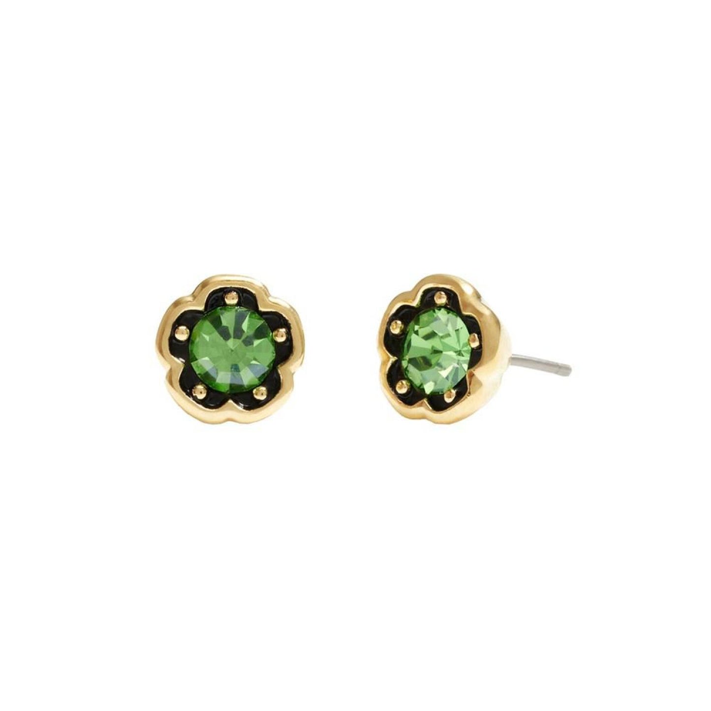 Faux Stone Signature Tea Rose Gem Stud Earrings