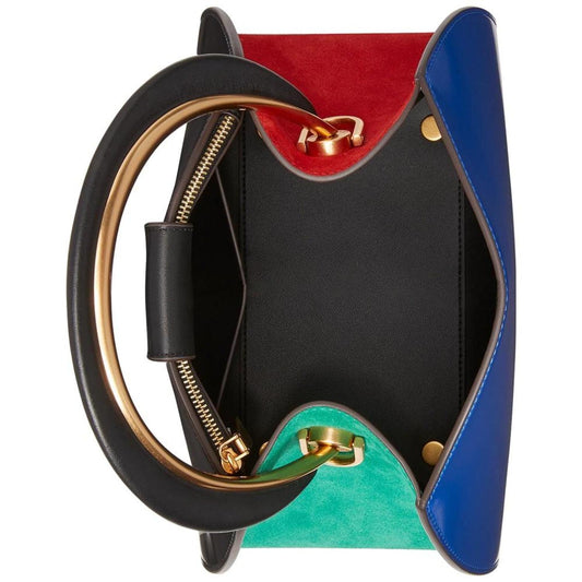 Gallery Colorblocked Smooth Leather Mini Top Handle Satchel