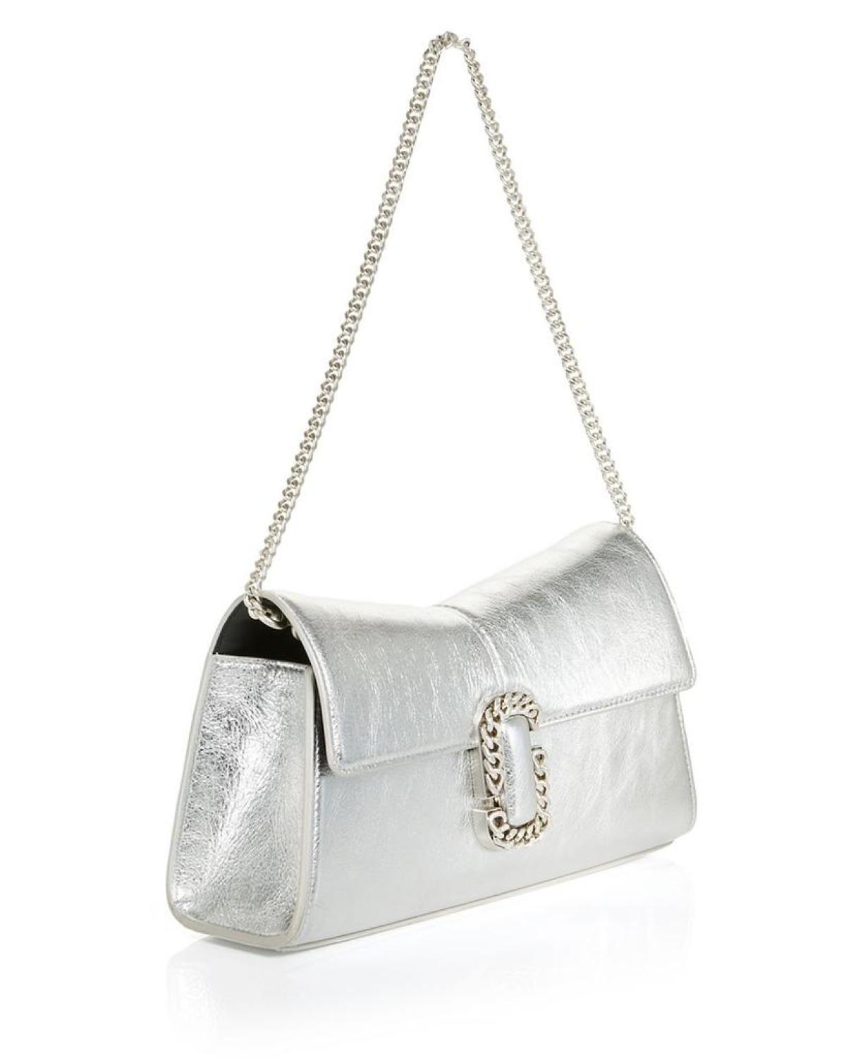 The Metallic St. Marc Convertible Leather Clutch