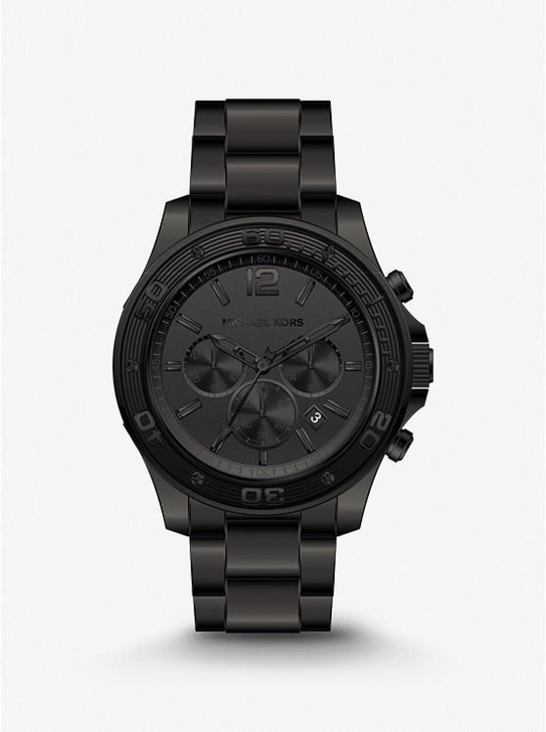 Oversized Nolan Black-Tone Watch