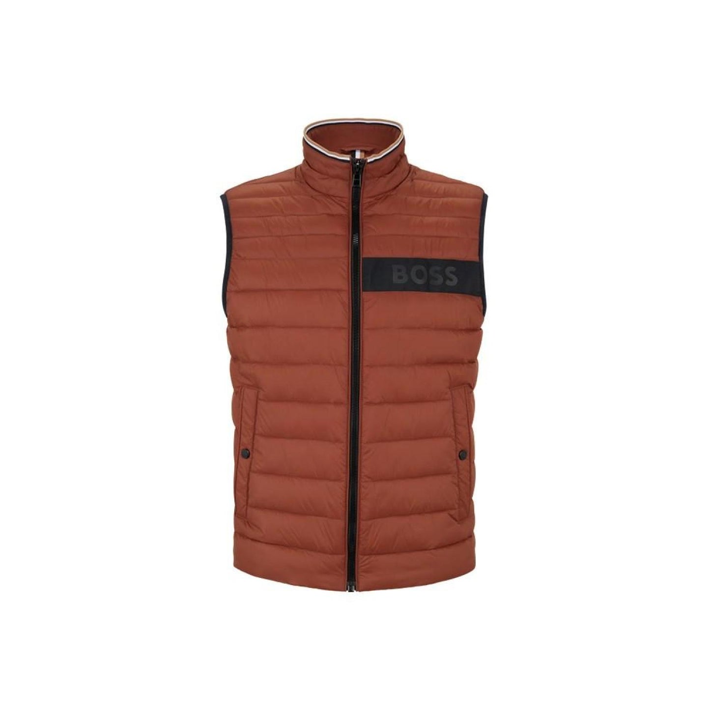 Men's Water-Repellent 3D Logo Tape Padded Gilet